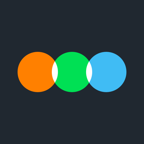 The Letterboxd logo. Three circles in a row overlapping, orange, green, and blue. They're white in the intersections