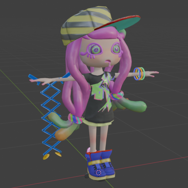 A Blender screenshot of Harmony from Splatoon